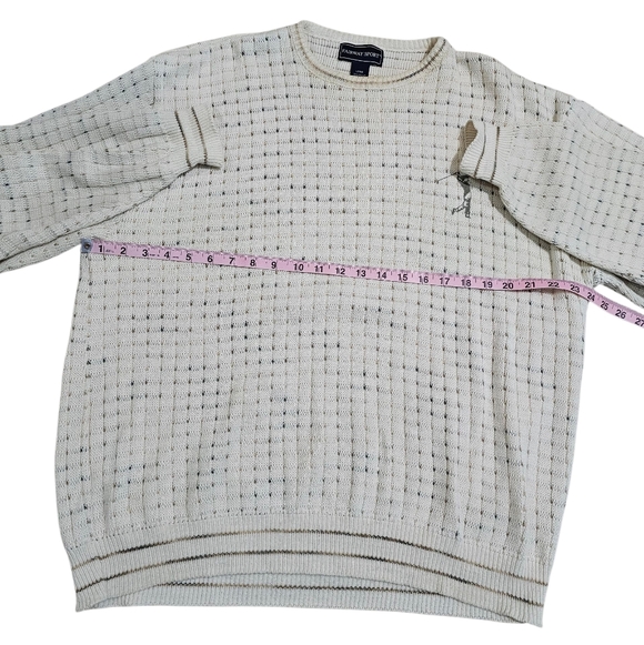 VTG Fairway Sport Golf Sweater Mens Large Cream Knit 100% Cotton USA Classic - Picture 7 of 7